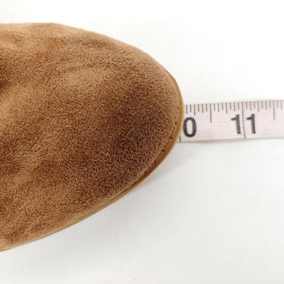 Very G Womens Ankle Boots Booties Brown Cuban Heel Almond Toe Pull On 6.5 - Picture 6 of 11